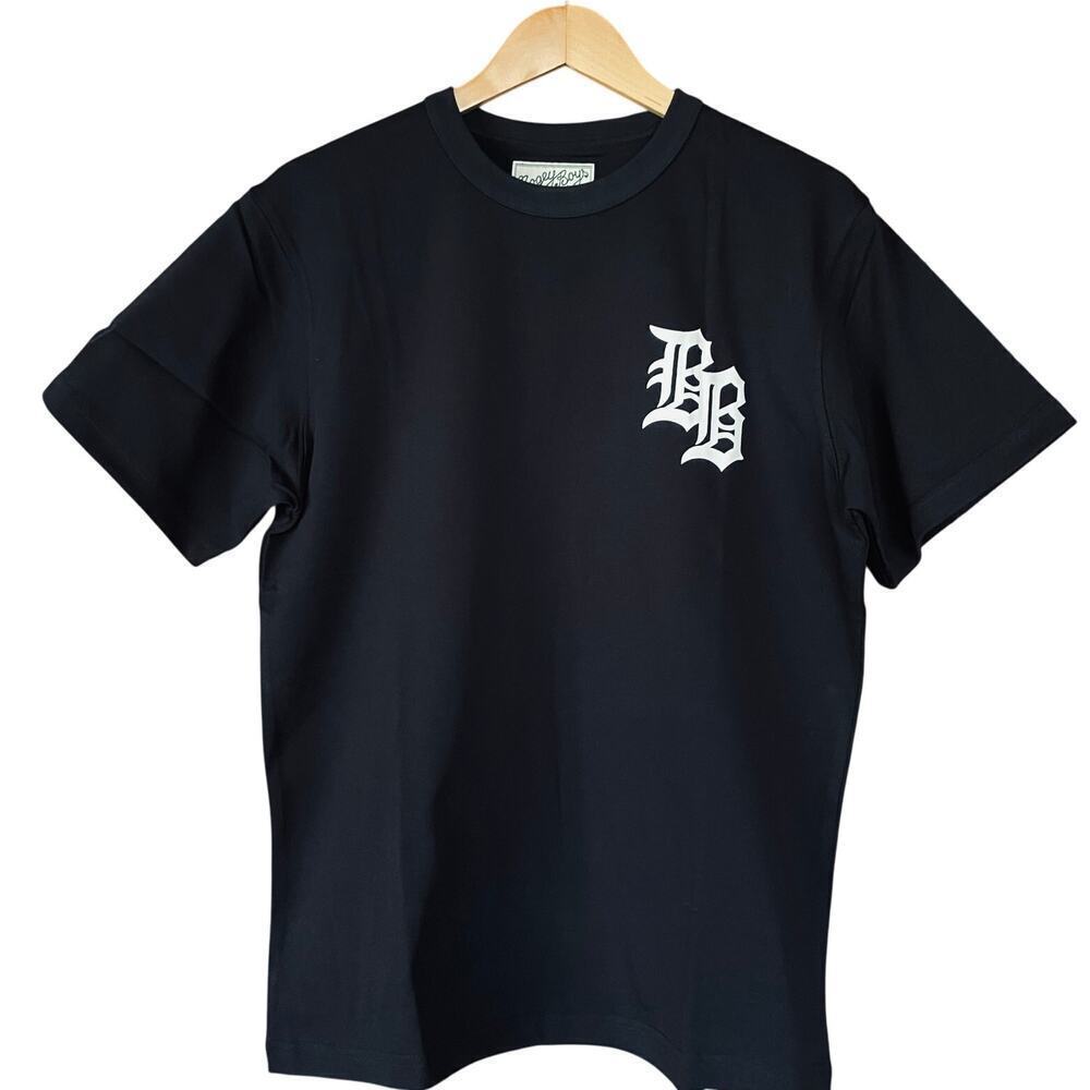 Bogey Boys Tee Shirt Gothic Logo Short Sleeve Black Size Medium NEW